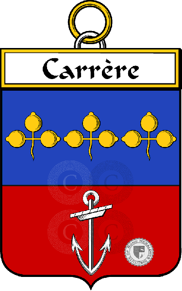 Coat of arms of family Carrère
