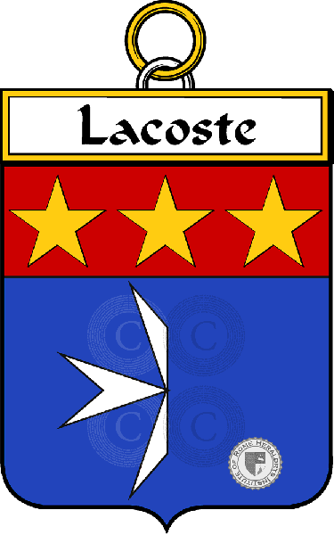 Coat of arms of family Lacoste (Coste de la)