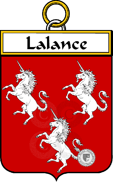 Wappen der Familie Lalance (Lance de la)