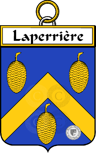 Brasão da família Laperrière (Perrière de la)