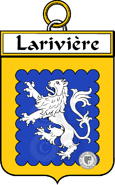 Coat of arms of family Larivière (Rivière de la)