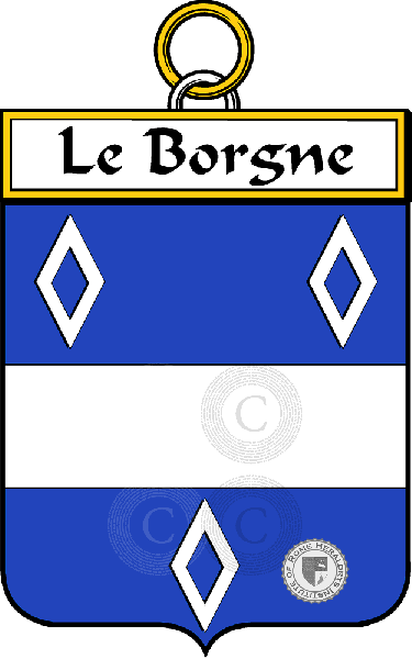 Coat of arms of family Le Borgne (borgne le)