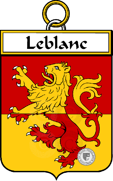 Coat of arms of family Leblanc (blanc le)
