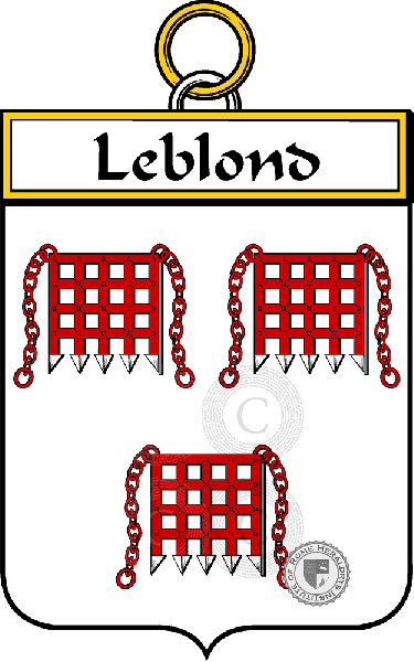 Coat of arms of family Leblond (blond le)