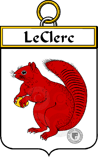 Coat of arms of family LeClerc (Clerc le)