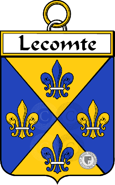 Escudo de la familia Lecomte (Comte le)