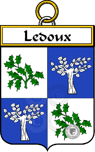 Brasão da família Ledoux or Doux