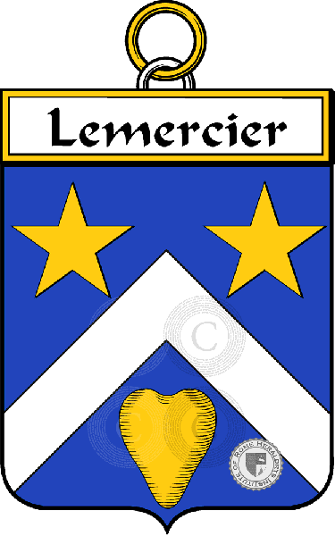 Brasão da família Lemercier (Mercier le)