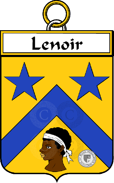 Coat of arms of family Lenoir (Noir le)