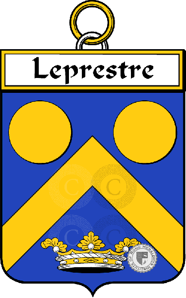 Coat of arms of family Leprestre (Prestre le)