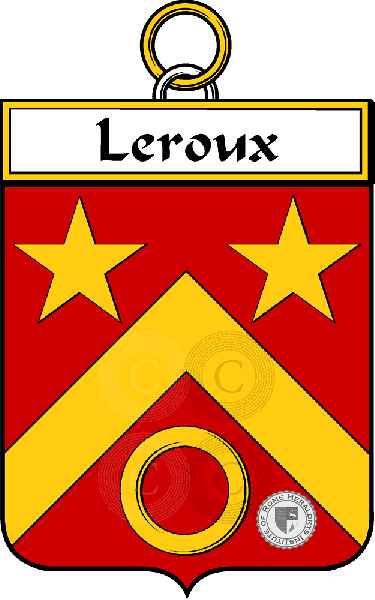 Coat of arms of family Leroux (Roux le)