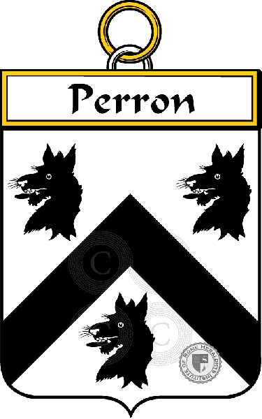 Escudo de la familia Perron de La Fontaine-Ménard