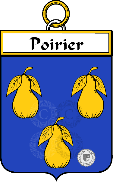 Coat of arms of family Poirier
