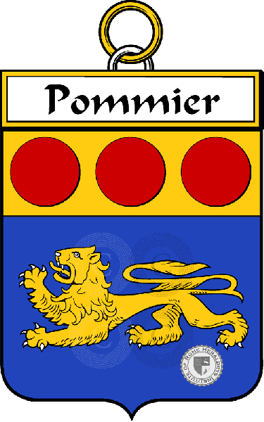 Coat of arms of family Pommier or Paulmier