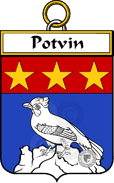 Brasão da família Potvin or Poitevin