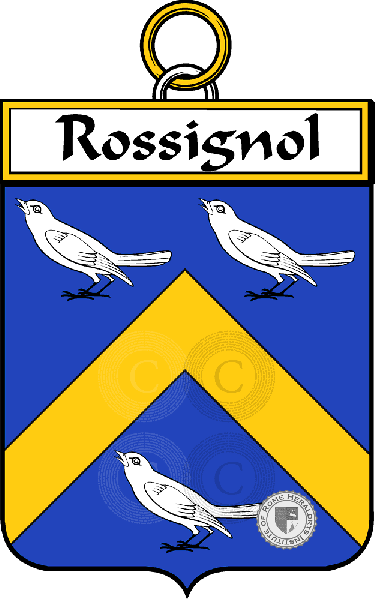 Coat of arms of family Rossignol