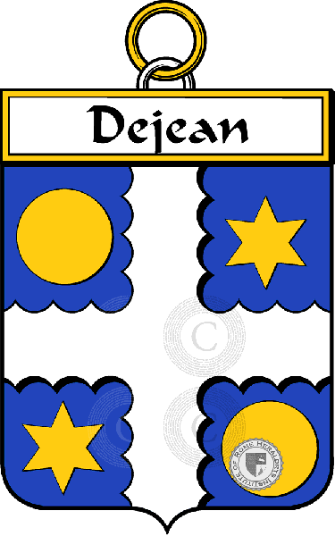 Brasão da família Dejean (Jean de)