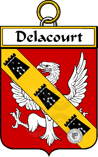 Wappen der Familie Delacourt (Court de la)
