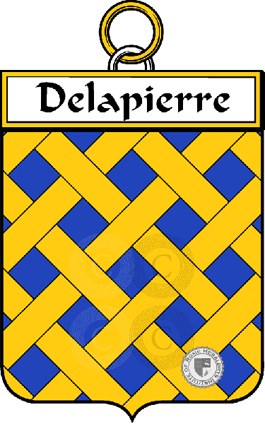 Coat of arms of family Delapierre (Pierre de la)