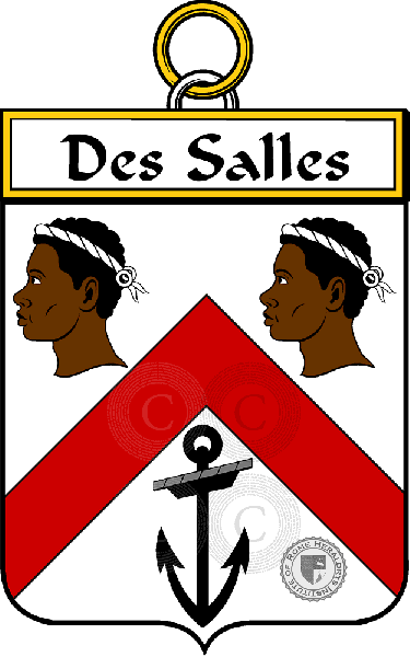 Coat of arms of family Des Salles