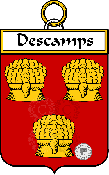 Brasão da família Descamps (Camps des)