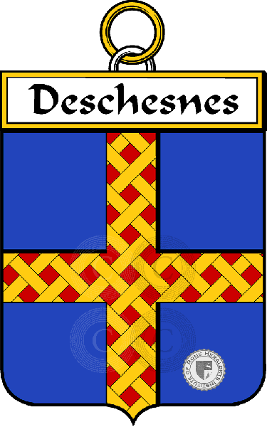 Escudo de la familia Deschesnes (Chesnes des)