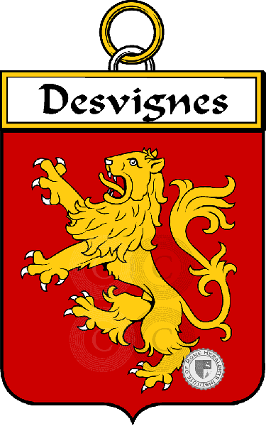Coat of arms of family Desvignes (Vignes des)