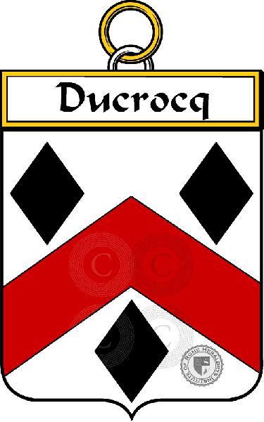 Brasão da família Ducrocq (Crocq du)