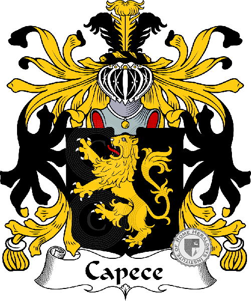 Coat of arms of family Capece