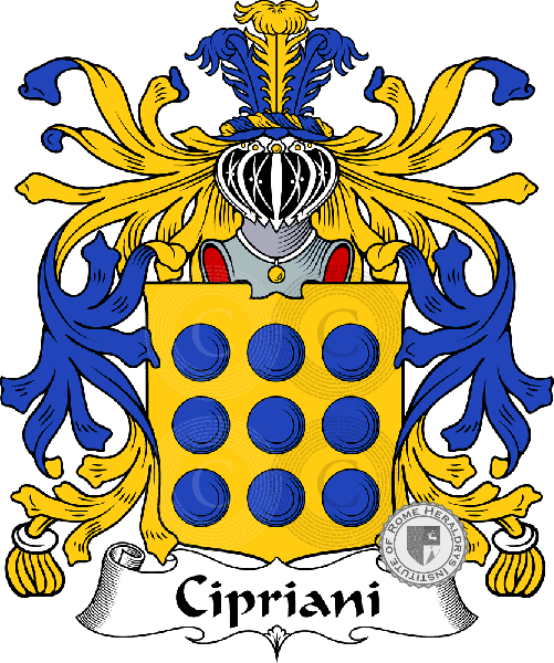 Coat of arms of family Cipriani