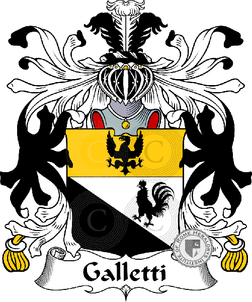 Coat of arms of family Galletti