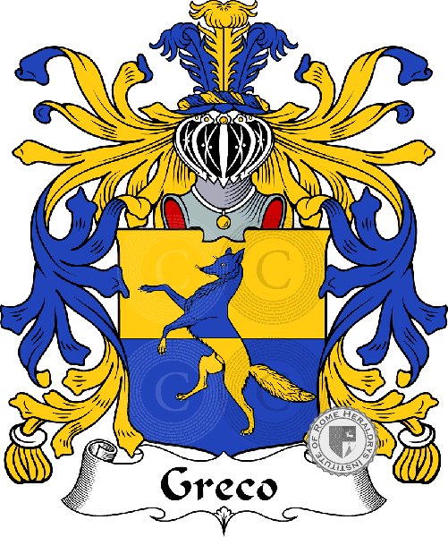 Coat of arms of family Greco