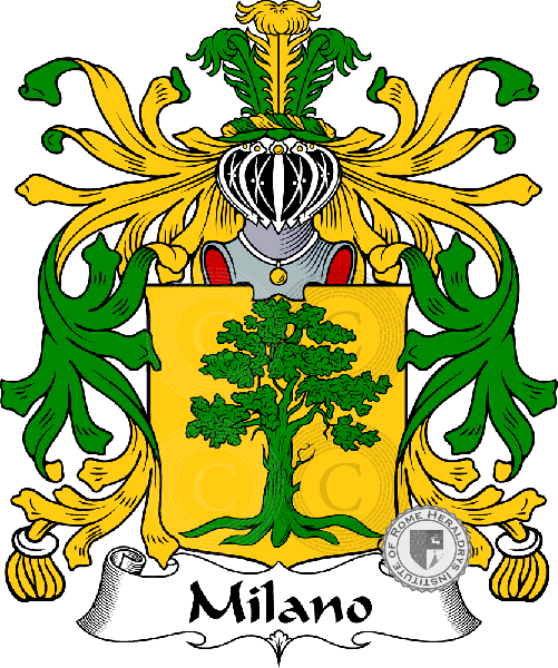 Coat of arms of family Milano