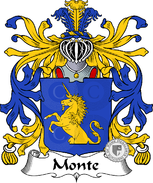 Coat of arms of family Monte
