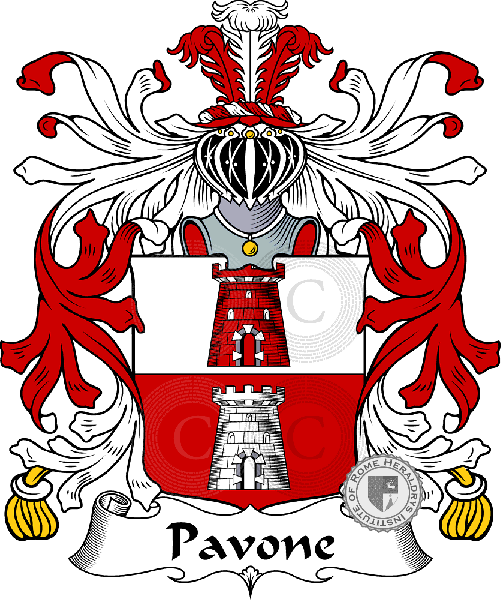 Coat of arms of family dal Pavone