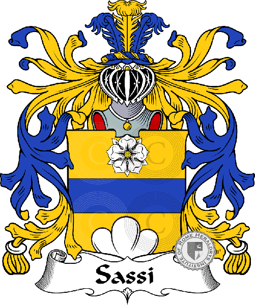 Coat of arms of family Sassi