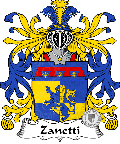 Coat of arms of family Zanetti