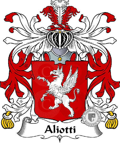 Coat of arms of family Aliotti