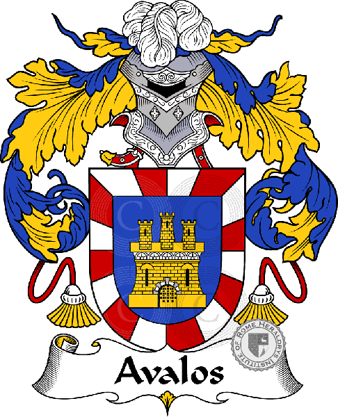 Brasão da família Abalos or Avalos