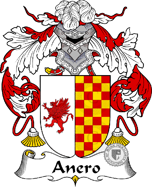 Coat of arms of family Anero