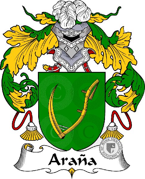 Coat of arms of family Araña