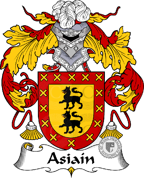 Coat of arms of family Asiaín