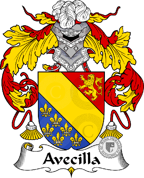 Coat of arms of family Avecilla