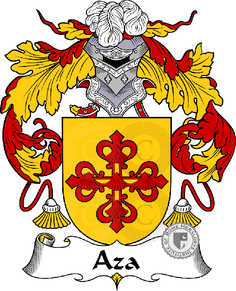 Coat of arms of family Aza or Daza