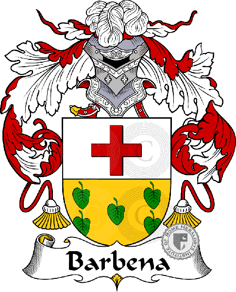 Coat of arms of family Barbena