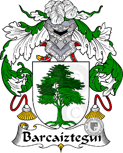 Coat of arms of family Barcaíztegui