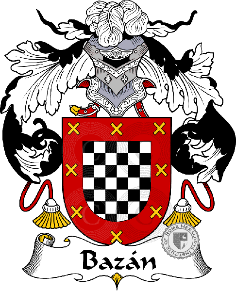 Coat of arms of family Bazán