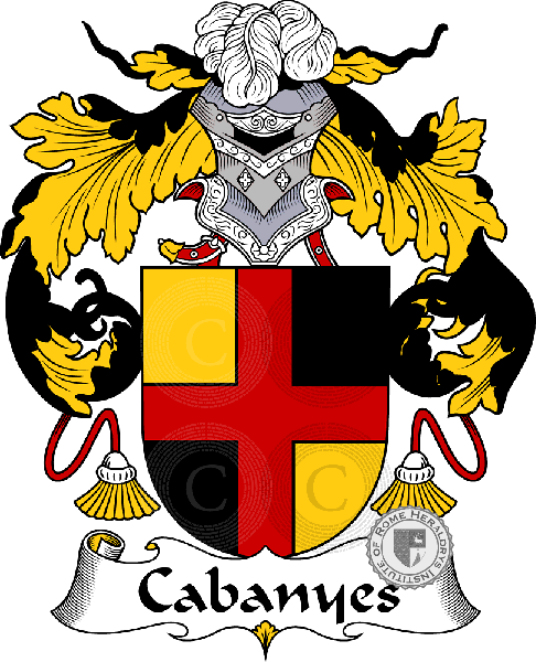 Coat of arms of family Cabanyes