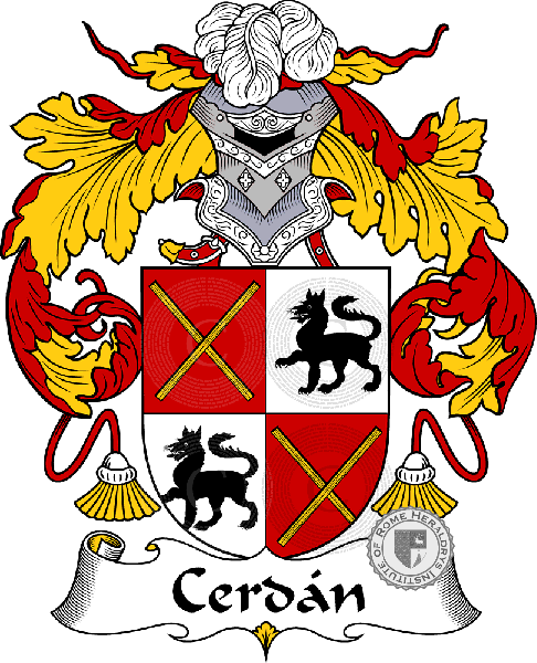 Coat of arms of family Cerdán