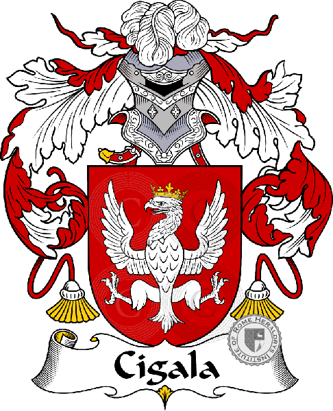 Coat of arms of family Cigala